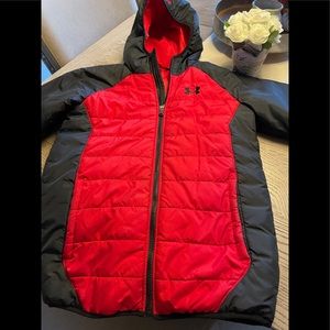 Boots under armour puffer jacket